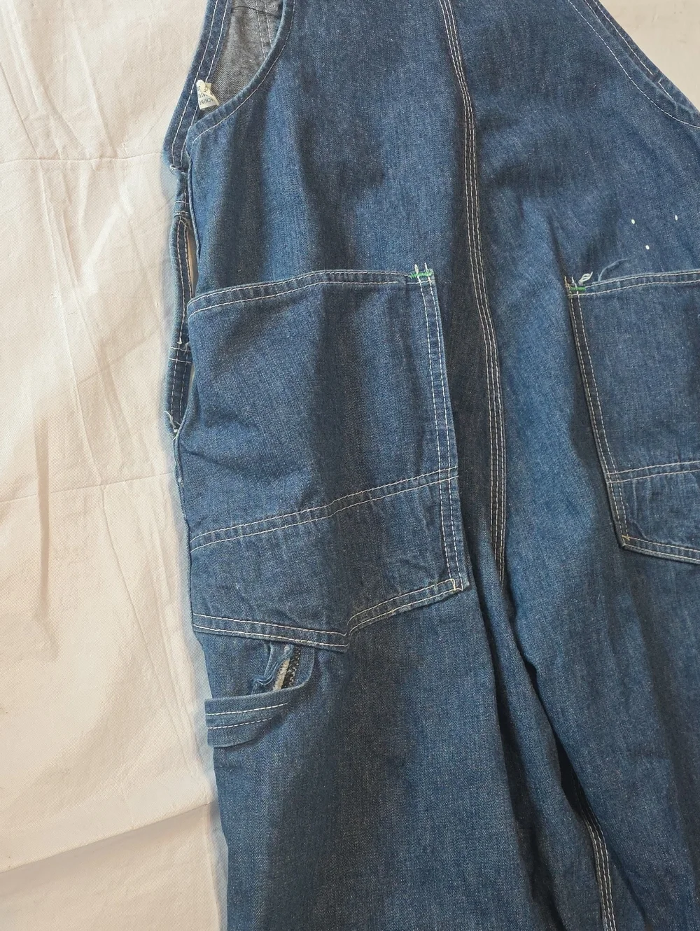 OshKosh B'gosh VTG 70's Vestbak Union Made Sanforized Denim Bib Overalls 38x28